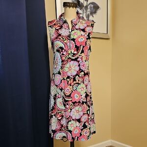MSK Sleeveless Floral Mini Dress - Pink and Black
